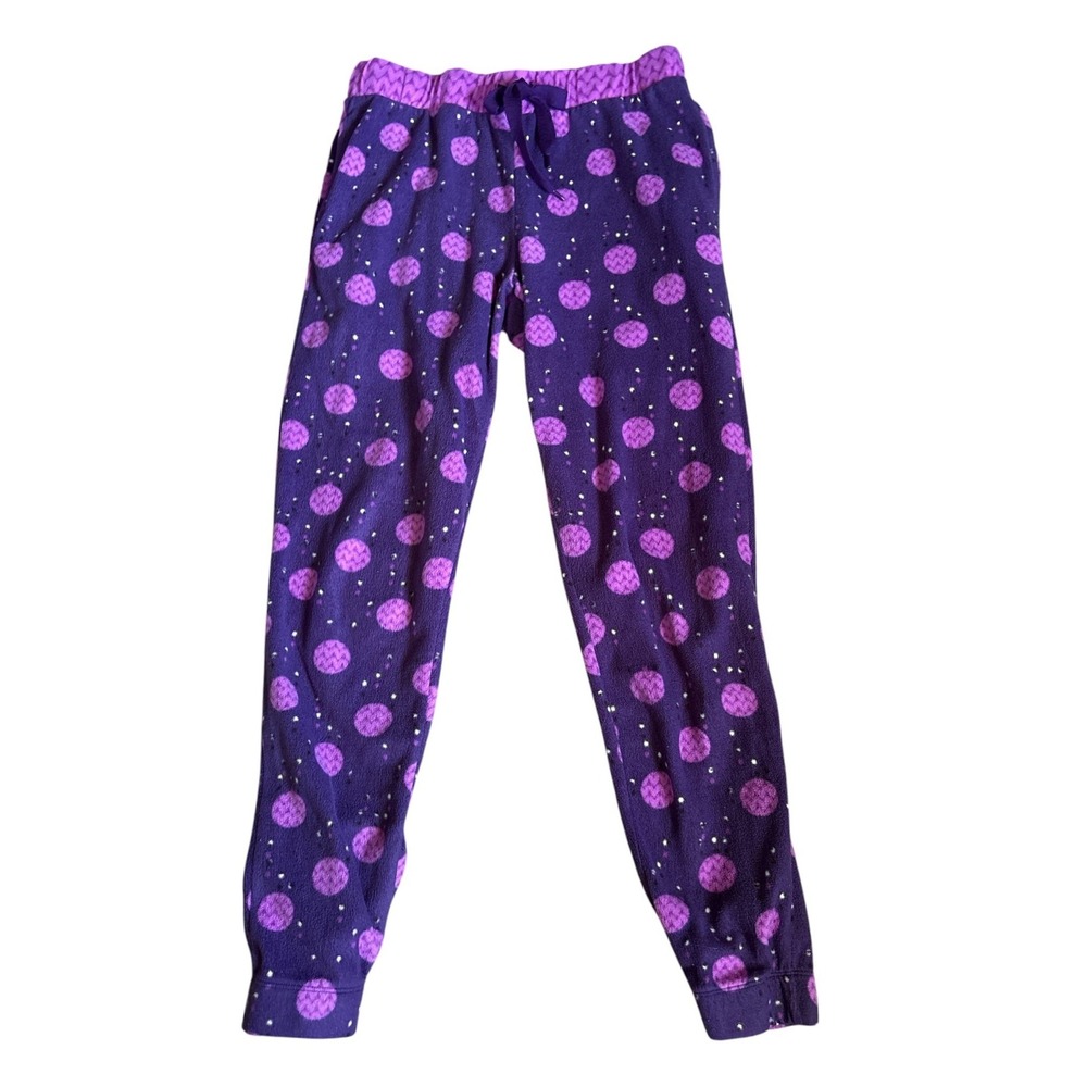 Cuddle Duds Long Sleeve Microfleece Pajama Set, Purple, Small, Comfy Loungewear - Picture 3 of 6